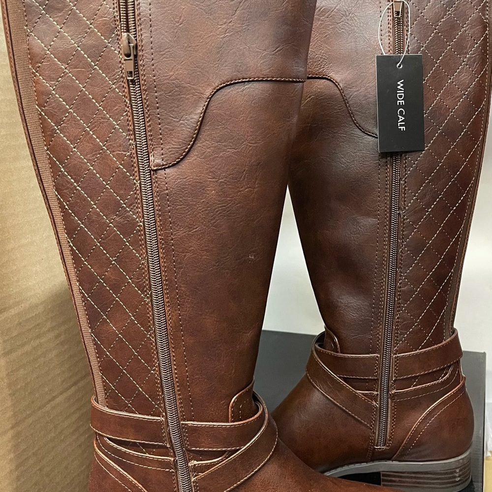 G by Guess Women's Shoes Haydin Leather Almond Toe Knee High Fashion Boots Brown - Picture 12 of 16